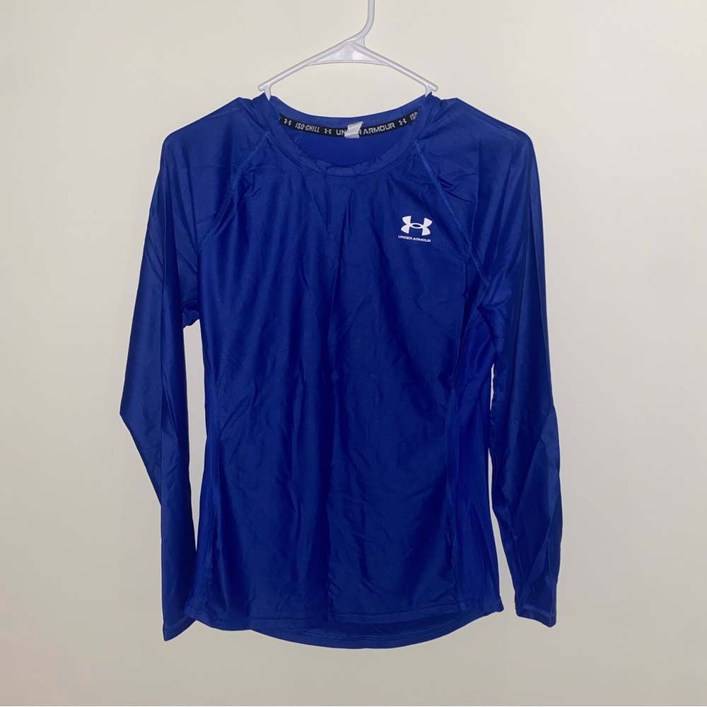 UNDER ARMOUR Women's Iso-Chill Team Solid Long Sleeve Shirt NWT Royal Blue M